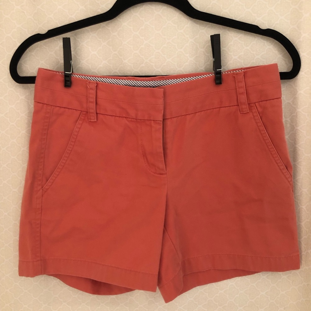 J. Crew- Women’s orange chino shorts